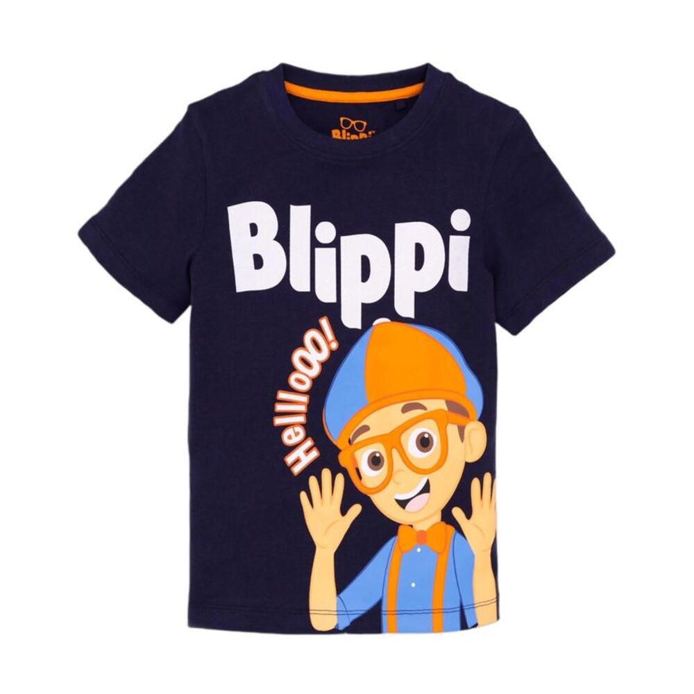 Blippi Childrens/Kids Hello T-Shirt / Navy